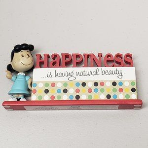 Hallmark Peanuts Lucy “Happiness is Having Natural Beauty” Desk Plaque